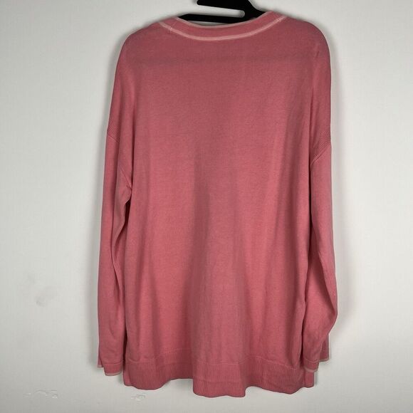 Talbots Pink Vneck Cardigan Grandpa Sweater XL​ - Picture 2 of 7